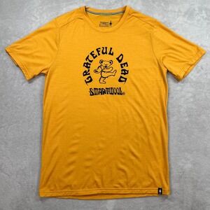 Smartwool Shirt Mens Small Yellow Grateful Dead Merino 150 Graphic Tee Outdoors